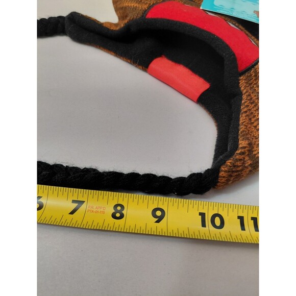 New With Tags Domo Kun Knit Trapper Hat Fleece Lined Beanie Kids One Size - Picture 8 of 8